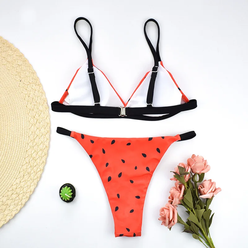 

Women Bikini Set 2019 Sexy Printed String Swimwear Simple Bathing Suits Leopard Beach Wear bandage Swim Suits Biquini Female