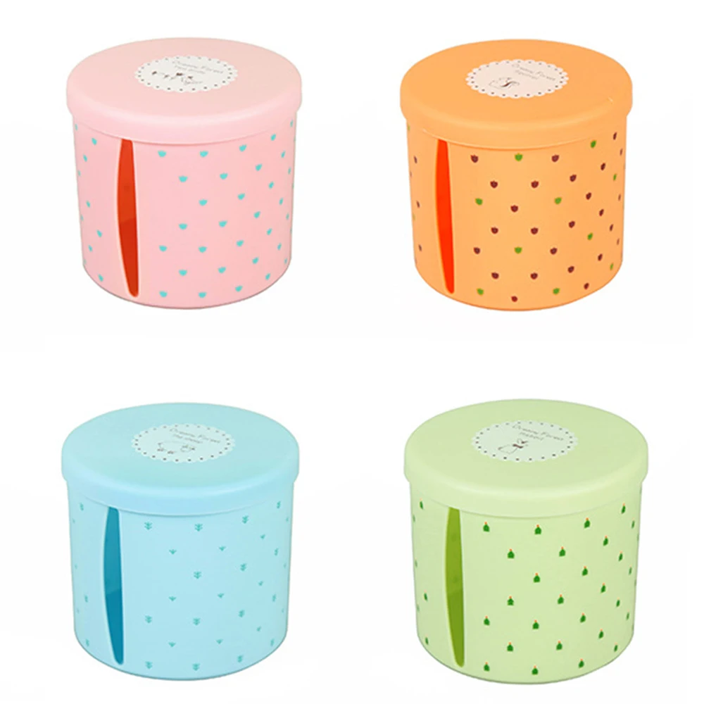 Home Napkin Holder Plastic Box Container Roll Paper Tissue Storage Case Wipes Dust Cover Roll Paper Towel Canister Dispenser
