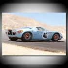 Домашний декор на Ford GT40 Ман гоночный автомобиль холст Hd печати Плакаты живопись современного искусства Стены Модульная картина для гостиной без рамки