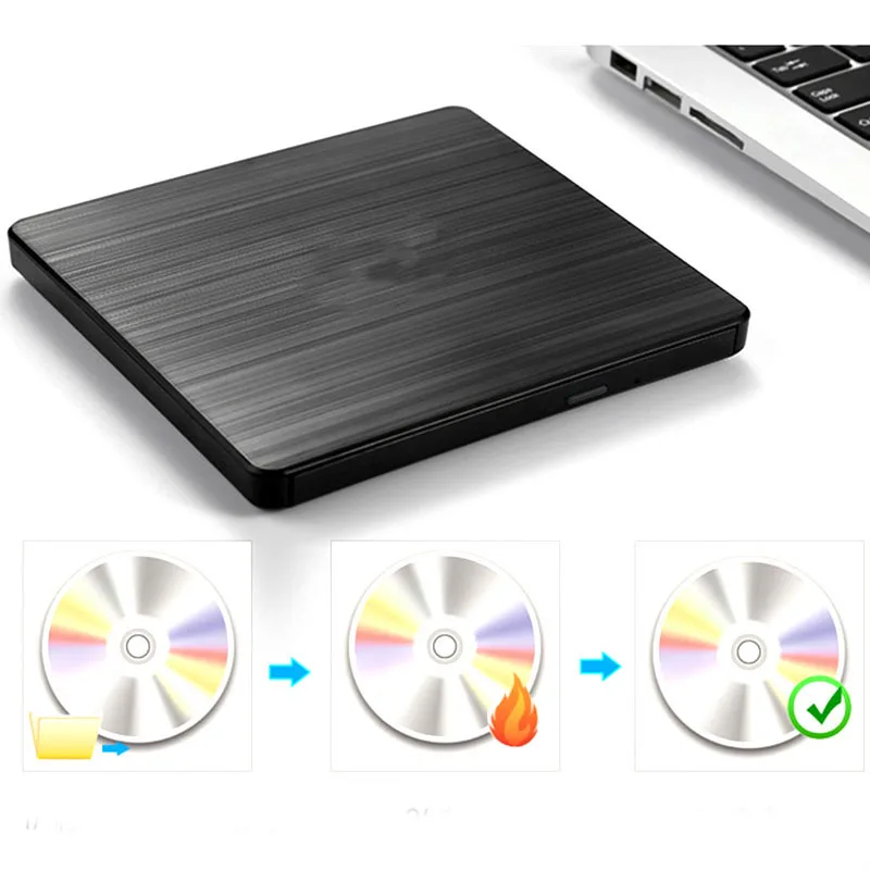 Портативный тонкий внешний DVD привод записывающее устройство USB 3 0