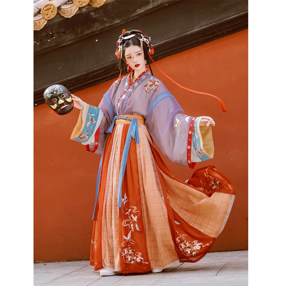 Традиционная китайская одежда для женщин Оригинальная юбка с вышивкой Weijin и