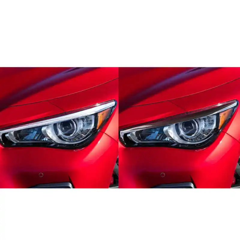 

Fit For Infiniti Q50 carbon fiber car headlight headlight eyebrow eyelash decoration car accessories