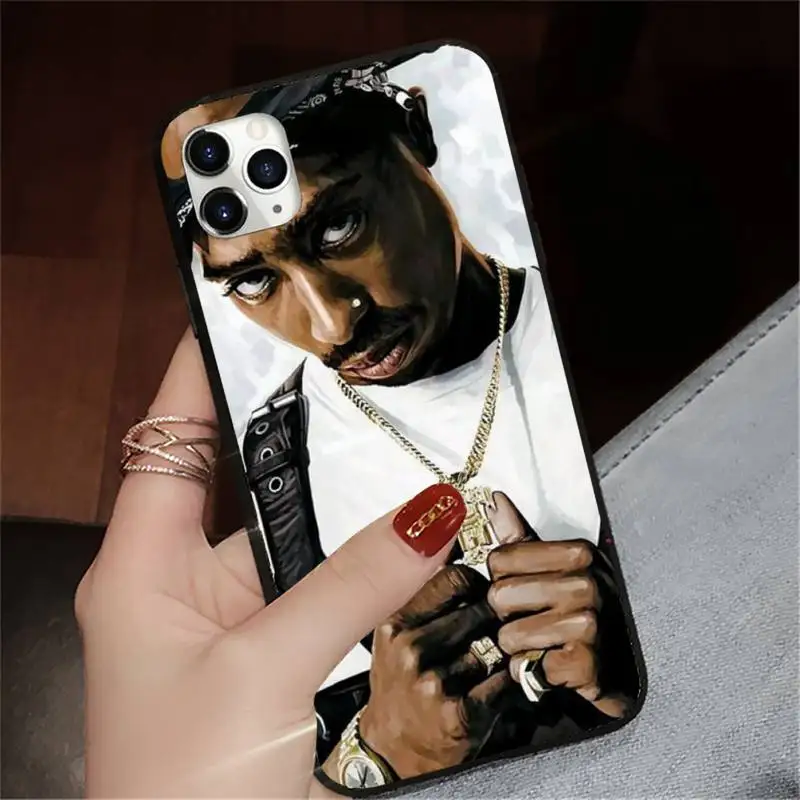 

Rapper 2pac Singer Tupac shell Phone Case for iPhone 11 12 pro XS MAX 8 7 6 6S Plus X 5S SE 2020 XR