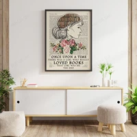book lovers poster floral poster print vintage print reading poster quote print typography wall art ideal gift