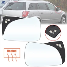 For Opel/ Vauxhall Astra H 2009 - 2011 2011G Left Right Side Door Wing Mirror Glass Heated Convex Rearview Rear View With Plate