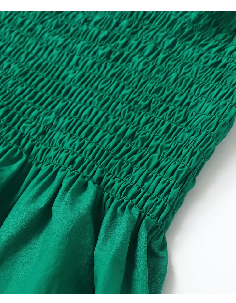 

High Quality Women Fashion Summer Vintage Elegant Ladies Temperament Mid-Length Sling Dress