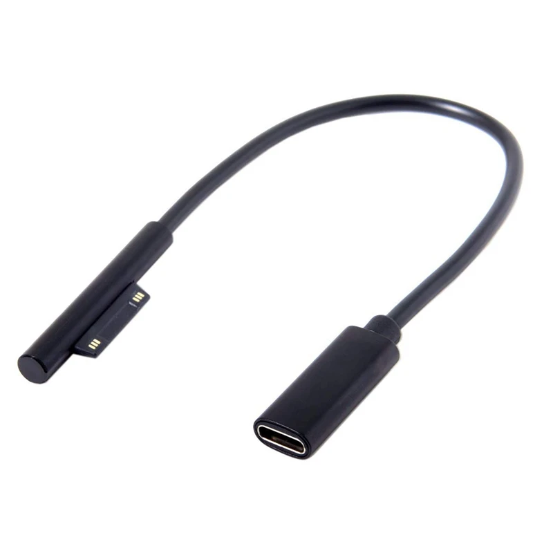 0 2 м женский USB-C зарядный кабель для Microsoft Surface Pro 6/5/4/3 поверхность ноутбука 1/2 45Вт