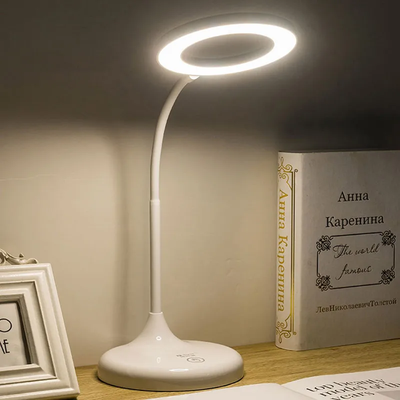 

Led Table Lamp Dimmer USB Bedside Lamp Touch Flexible Eye Protection Desk Lamp for Study Bedroom Living Room