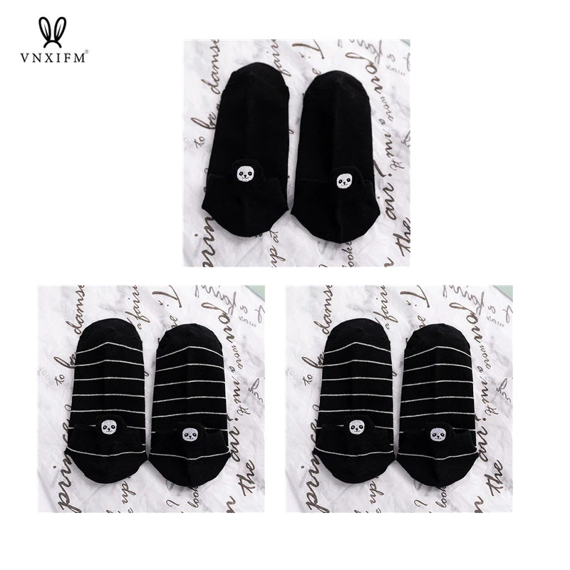 2022 весенние хлопковые носки для пар с вышивкой из мультфильма панда симпатичные