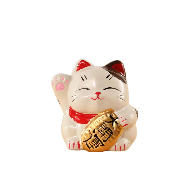 Cute Lucky Cat Shape Piggy Bank Money Saving Box Coin Storage Banks Creative Figurines Home Decor Birthday Gift for Kids Child | Дом и сад