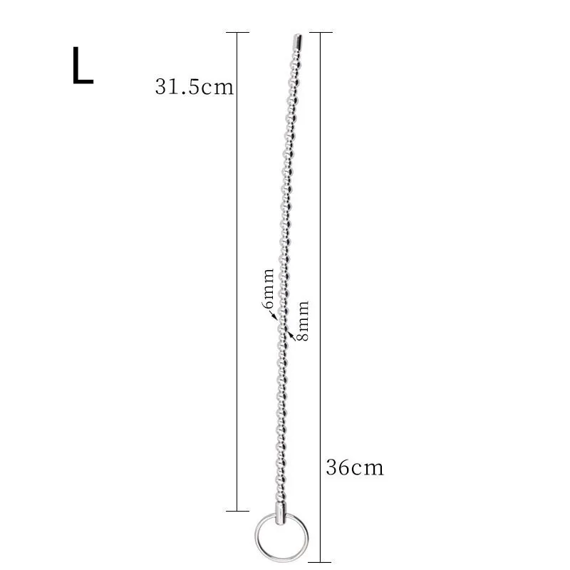 Металлическая уретральная пробка игрушки вибратор бусины катетер мужской