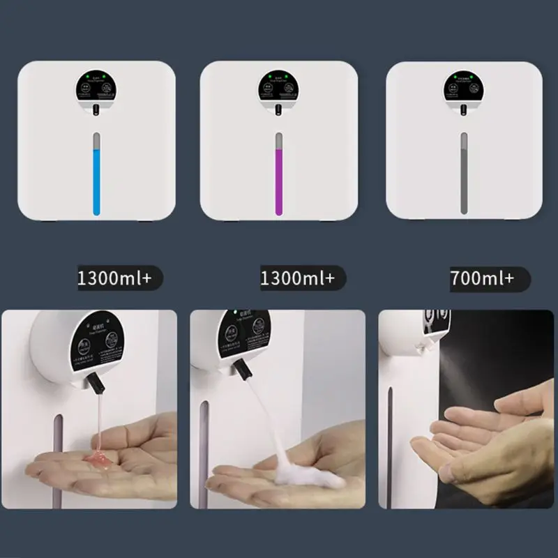 

Wall-Mounted Automatic Induction Soap Dispenser 1300ML Large Capacity Hand Sanitizer Box Sensor for Home Bathroom