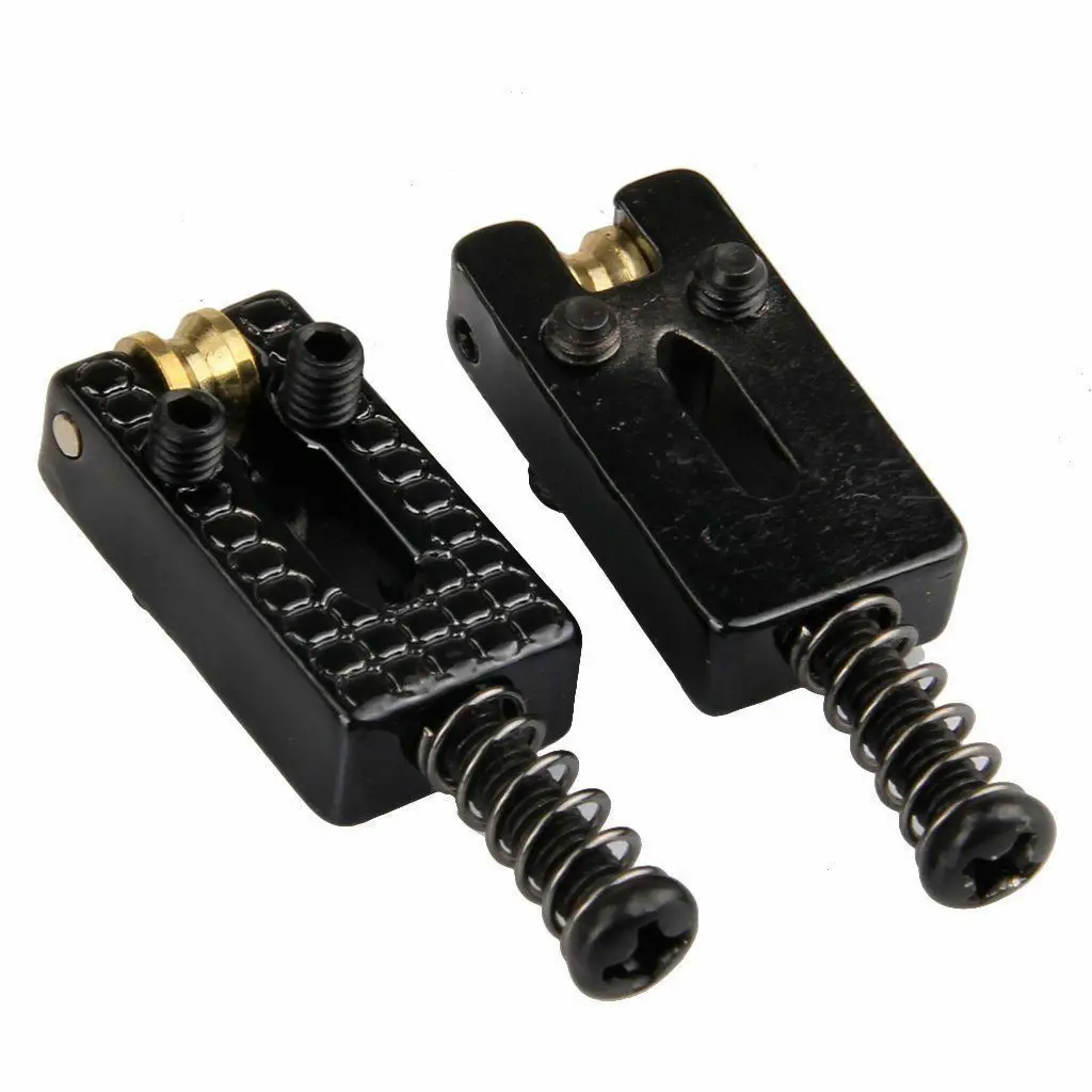 6 Roller Bridge Tremolo Saddles w/ Wrench For Fender Strat Tele Electric Guitar Black