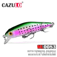 minnow fishing lures accesorios isca artificial weights 4 7g 62mm floating baits topwater wobblers de pesca for blackfish leurre
