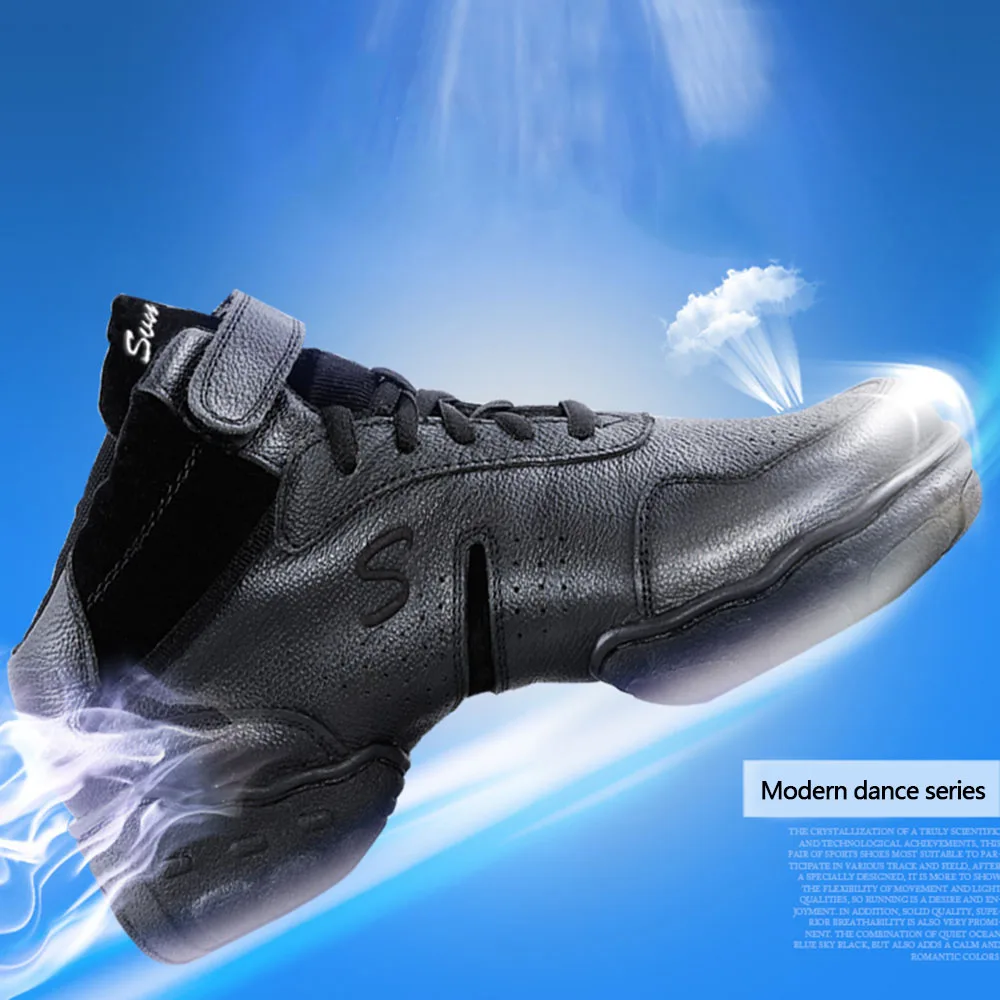 Кроссовки из натуральной кожи для девочек модная обувь джазовых танцев мягкая