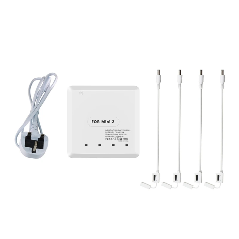 

6in1 Mini Portable Battery Charger Dual USB Port Intelligent Charging Adapter Device for DJI Mini 2 Drone Accessories Kit