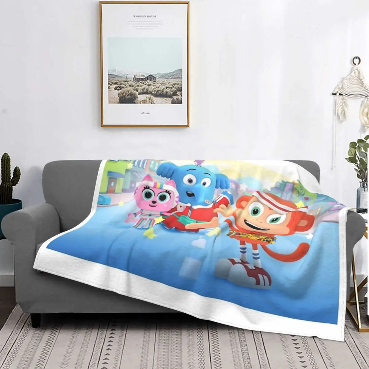 

Chico And Bon одеяло, покрывало на кровать, клетчатая клетка, аниме, Клетчатое одеяло для пикника, стандартное одеяло