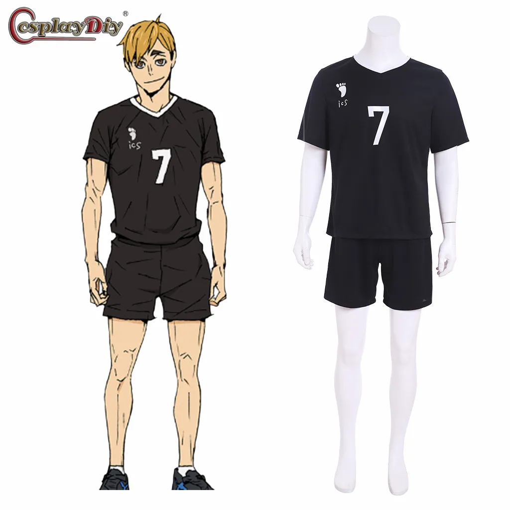 

Cosplaydiy Haikyuu Miya Atsumu Kita Shinsuke Kishida Takahiro Косплей рубашки брюки костюм школьный волейбол Спортивная одежда