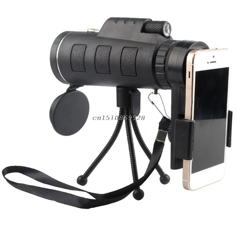 

40X60 High Power Monocular with Smartphone Holder&Tripod &compass- Waterproof Monocular with Durable and Clea Focus