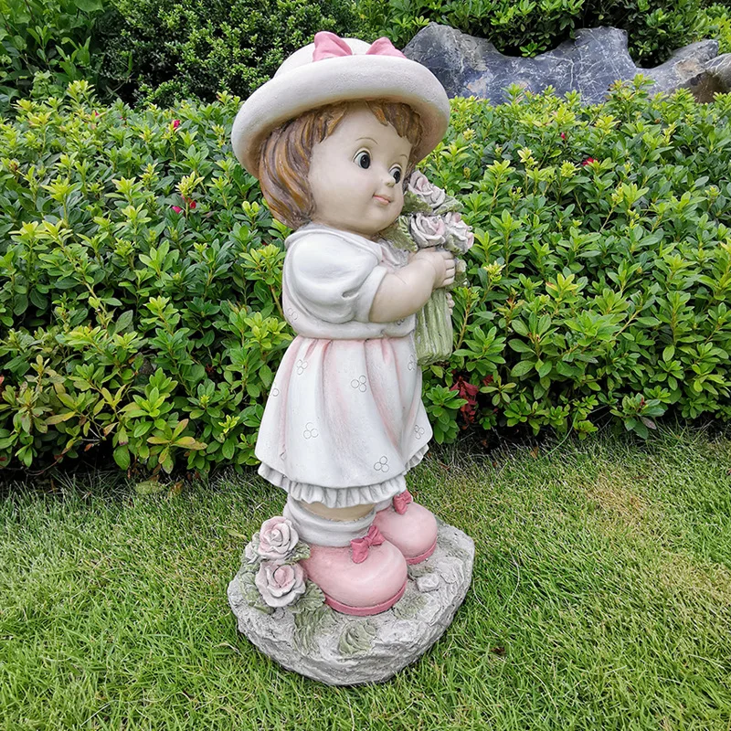 

Sculpture Cartoon Kids Outdoor Garden Landscape Decoration Resin Craft Ornament Home Accessories