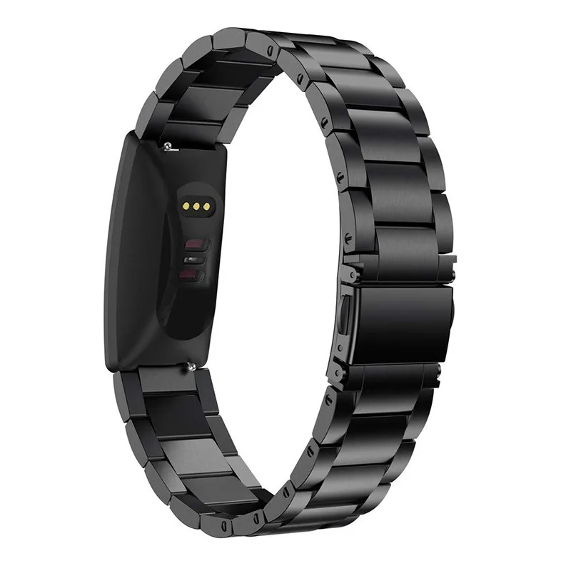 Черный Essidi для Fitbit inspire HR Браслет ремешок из нержавеющей стали смарт-Браслет замена для Fitbit inspire HR - Цвет: Черный