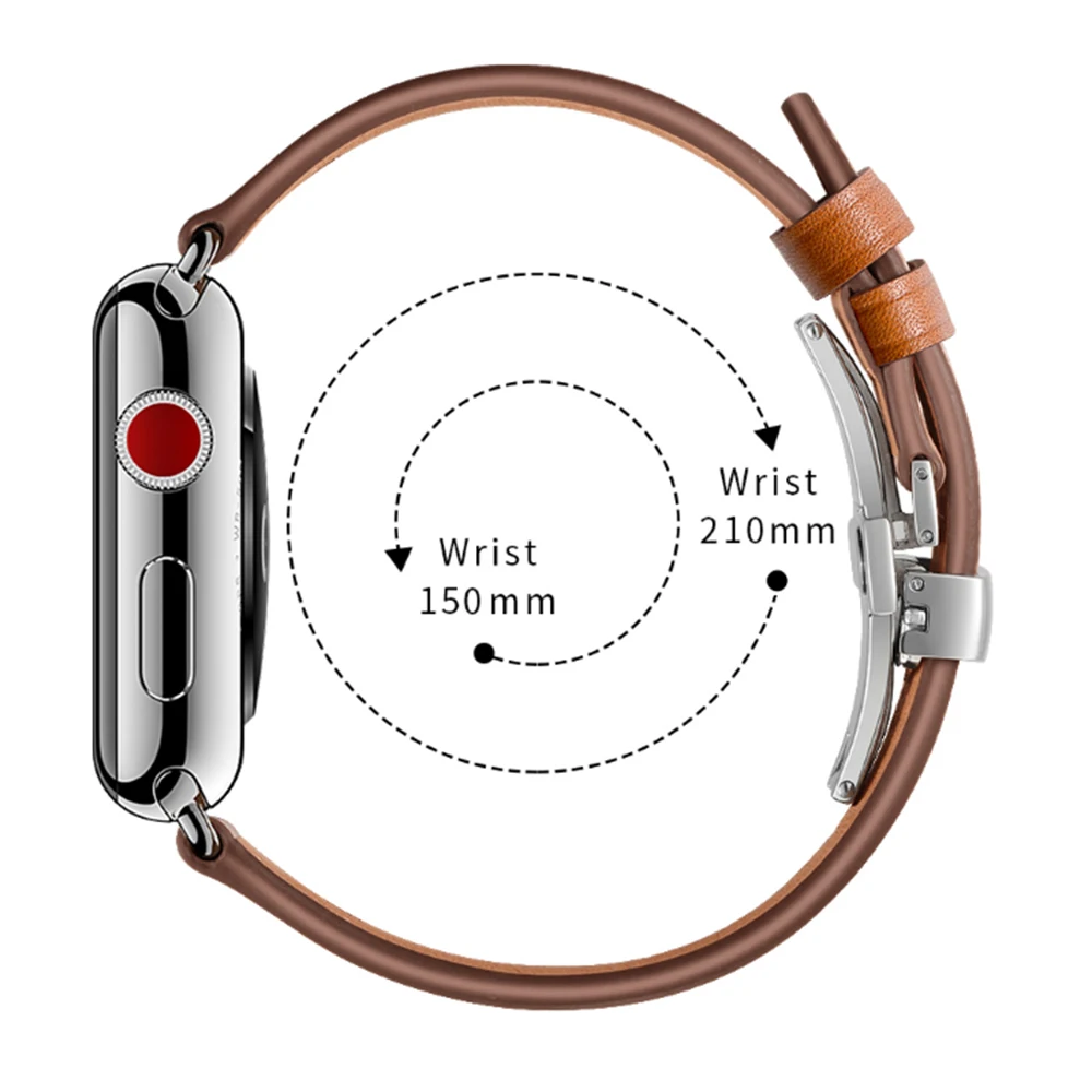 Италия Кожаный ремешок для наручных часов IWatch Apple Watch Series 4/3/2/1 38 мм 40 42 44 застежка