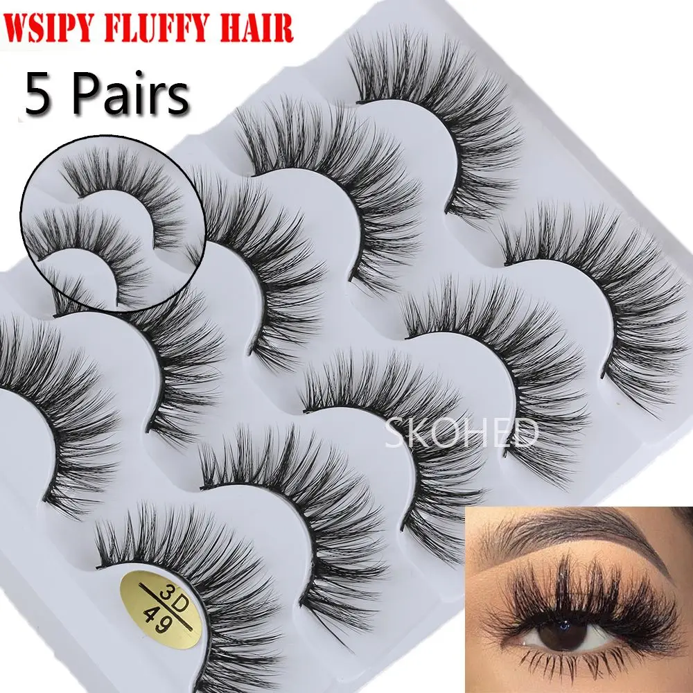 

Handmade Natural Long Fluffy Multilayers Wispy Flared False Eyelashes Eye Lash Extension 3D Faux Mink Hair Criss-cross