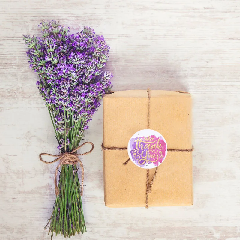 5 шт Круглые Винтаж Этикетка из крафт-бумаги Стикеры &quotСпасибо Happy Birthday&quot торт