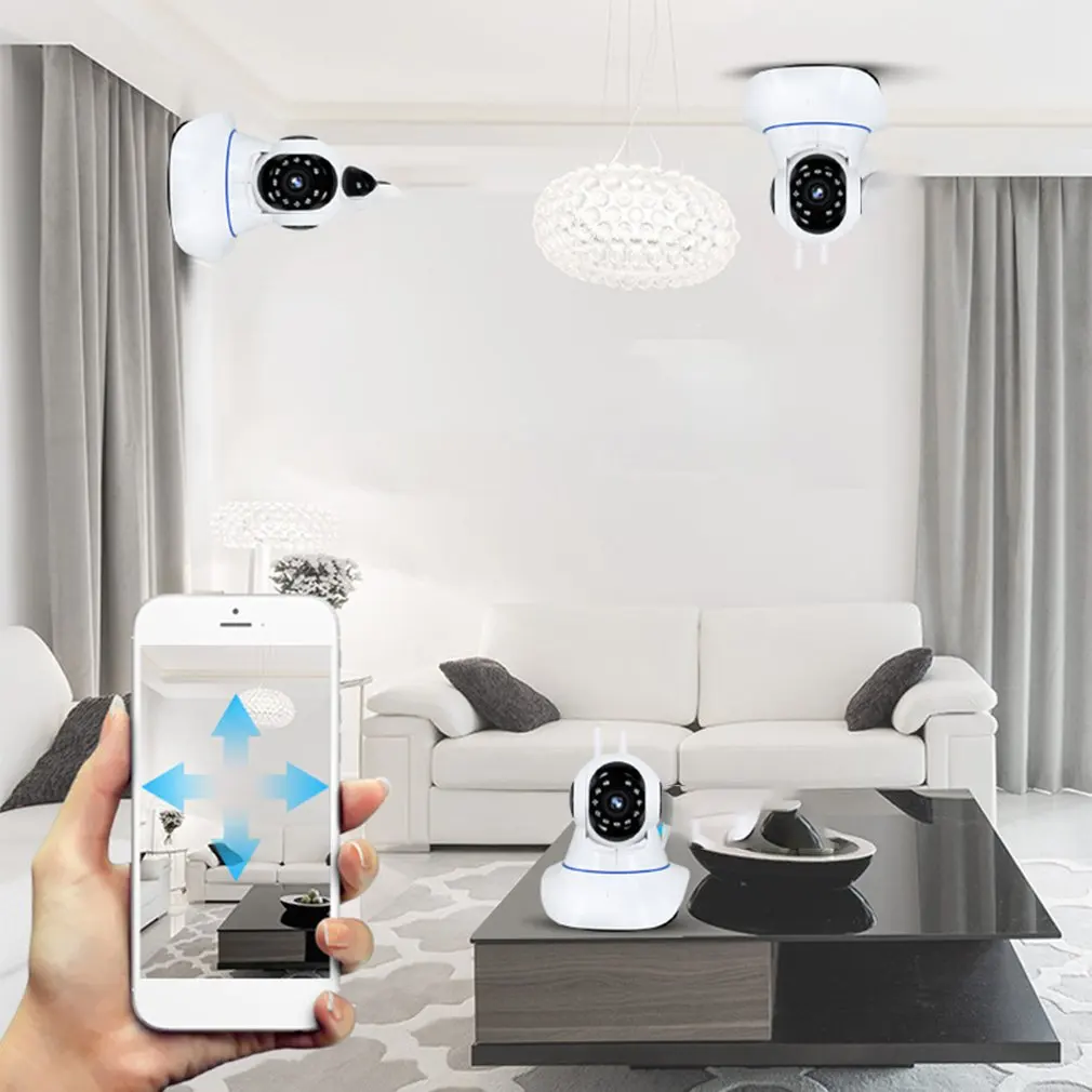 Беспроводная Wi Fi панорамная сетевая камера с углом обзора 360 градусов|Мониторы| |