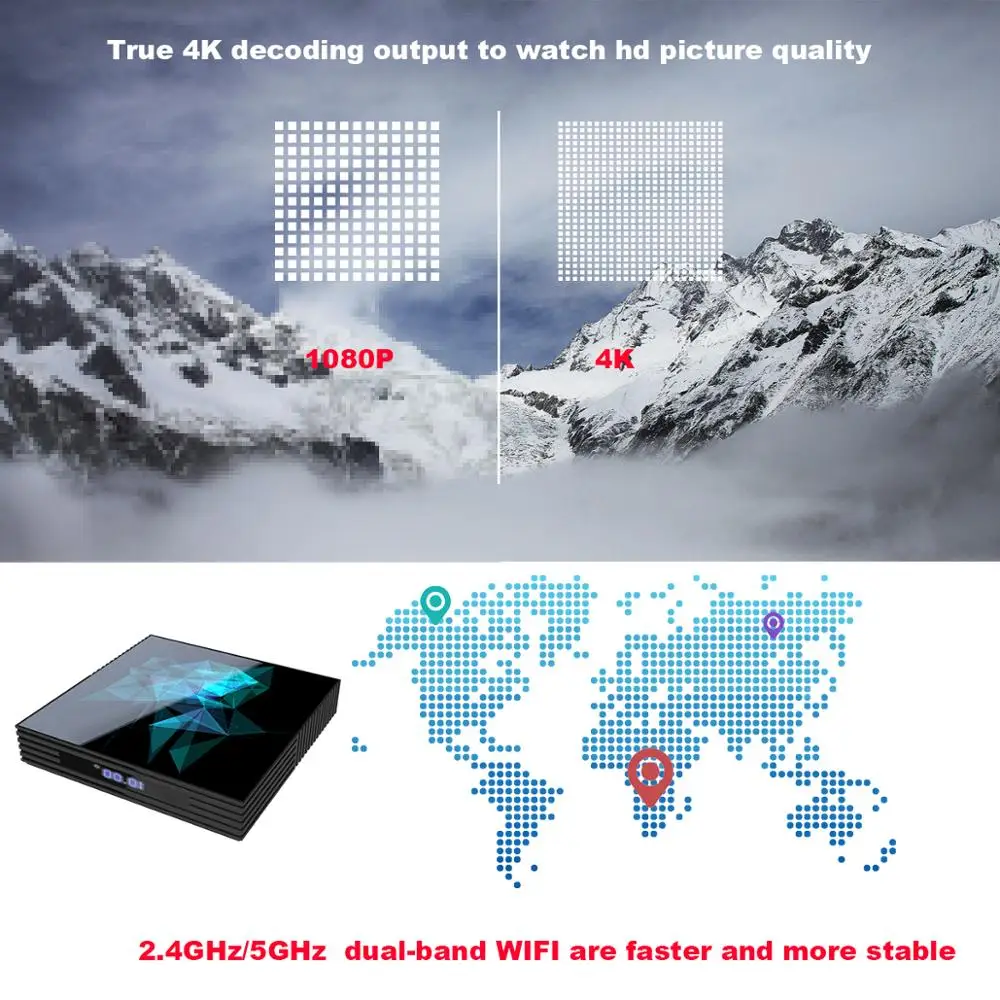 Смарт-бокс Android 9,0 Tv Box A95X Z2 Rockchip 4G 32GB 64GB Android box bluetooth 2,4/5,0G WiFi Google Play Android Tv box