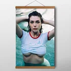 Картины прокрутки, супермодель Lauren, летние мокрые волосы, Сексуальная фотография на холсте, настенное искусство для декора гостиной