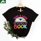 100% хлопок модные топы взглянуть It's In A Book Kawaii одежда лето 2022 женская футболка оверсайз графика женская футболка