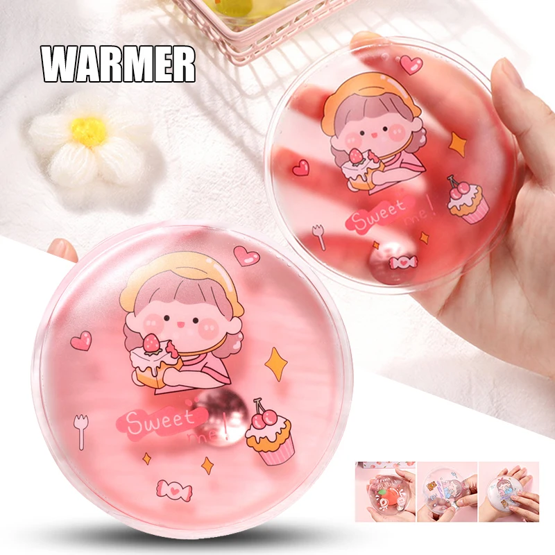 Cartoon Portable Instant Heating Pad Reusable Gel Hand Warmer  Adult Student Quick-acting Self-Heating Pack Hot Water Bottles