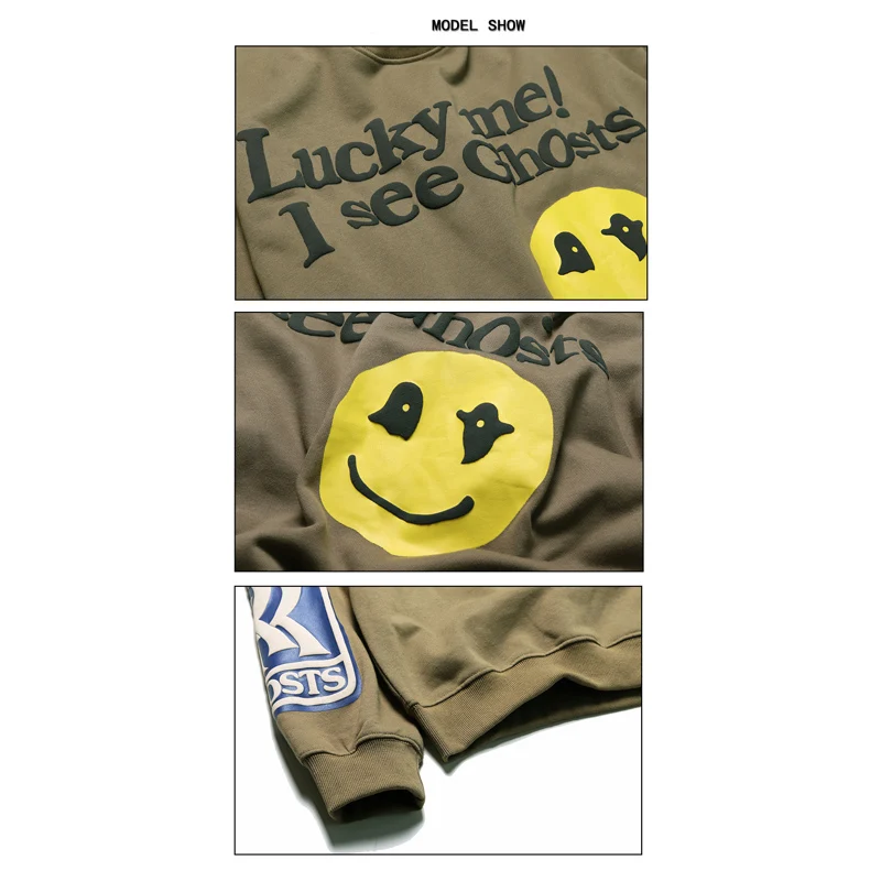 Толстовка большого размера lucky me i see Ghost Детские свитшоты CPFM XYZ 2020 мужские и