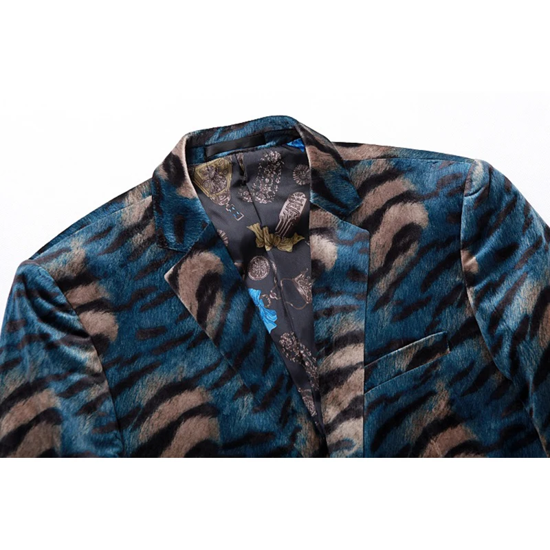 Мужской Блейзер Shenrun в западном стиле с леопардовым принтом высококачественный