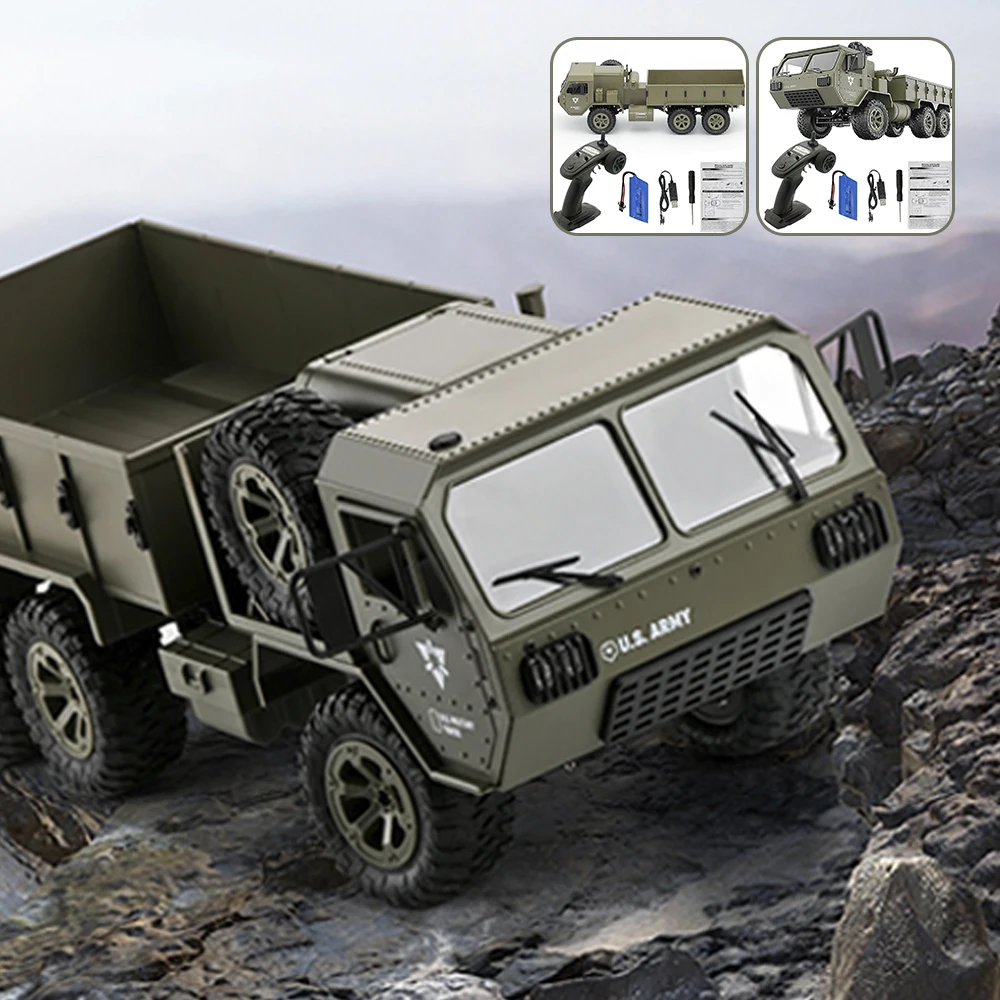 

LeadingStar Fayee FY004A 1/16 2,4G 6WD Радиоуправляемая машина с пропорциональным контролем армия США военный грузовик RTR модель игрушки