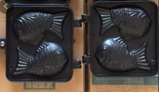 LK949 Taiyaki двойная в форме рыбы горячий десерт вафельный пирог Япония японская