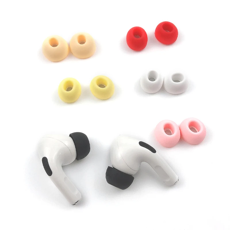 

1 Pair Of Soft Silicone Earbuds Earphone Case Cover Sound Insulation Noise Reduction Headphones Eartip For Apple Airpods Pro 3