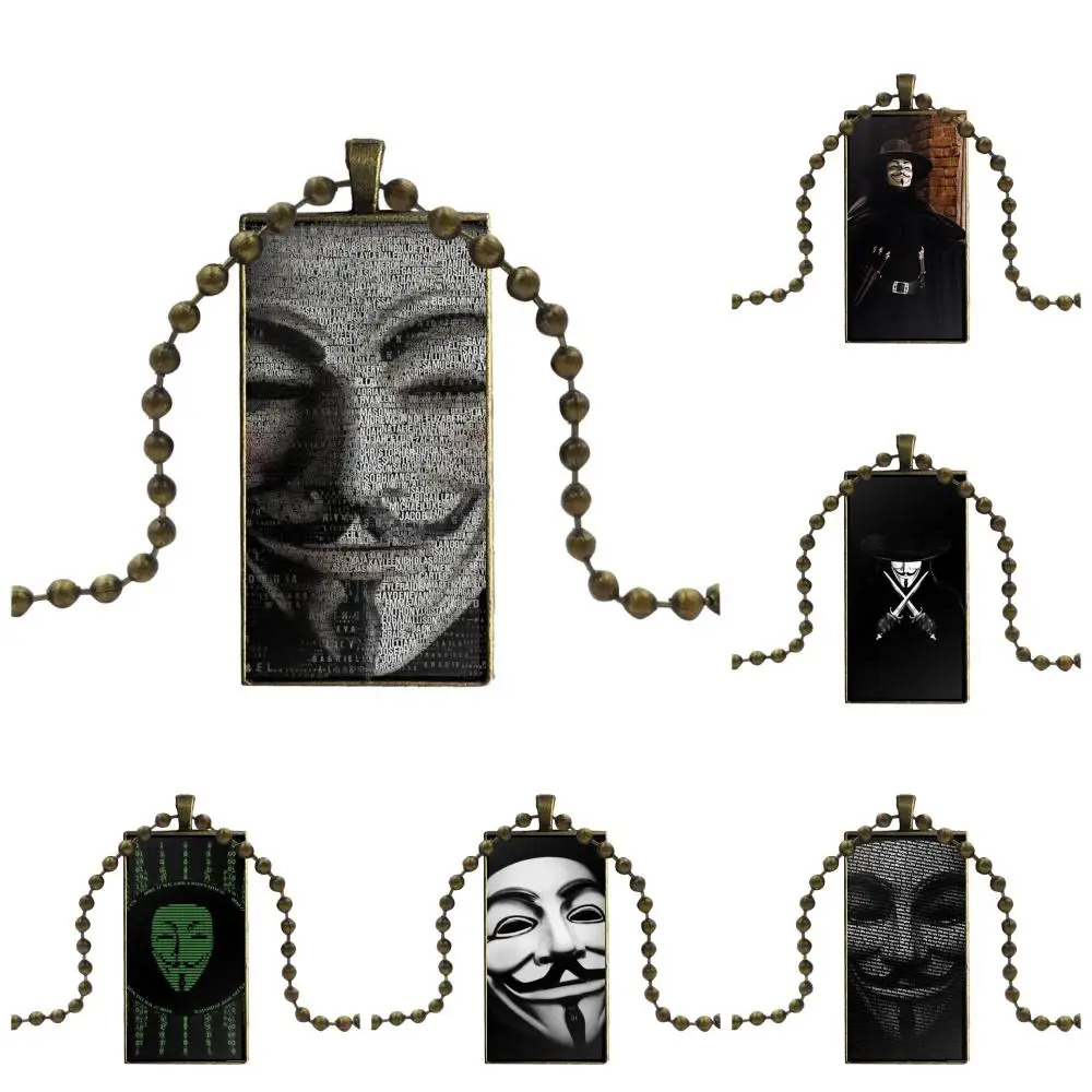 Женские украшения для Вендетта аноним Маска Гая Фокса ожерелье модная Длинная