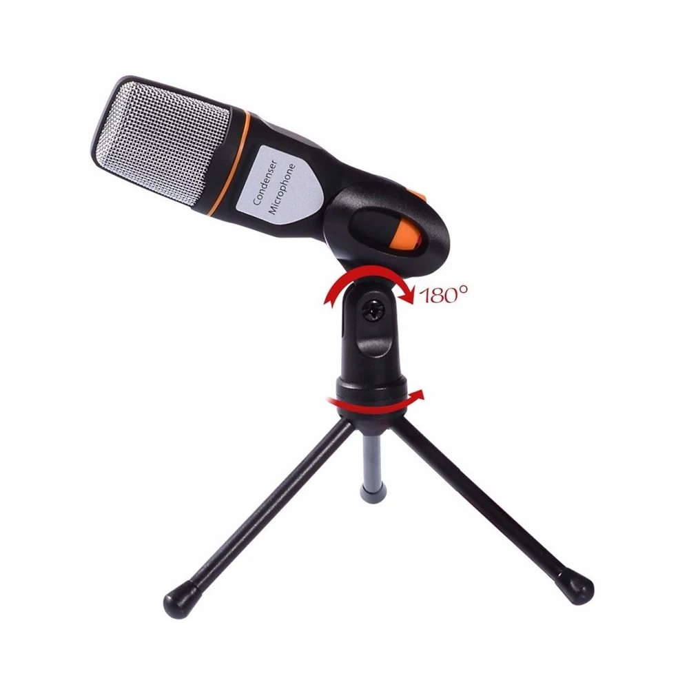 SF-666 Microphone 3.5mm Jack Wired With Stand Tripod Handheld Mic For PC Chatting Singing Karaoke Laptop | Электроника