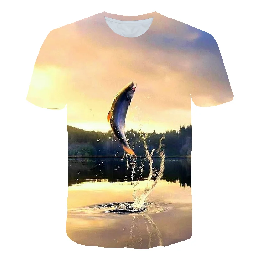 

2021 New Men Leisure 3D Printing T Shirt, Funny Fish Printed Men And Women T-Shirt Hip Hop T-Shirt Harajuku Asian Size XXS-6XL