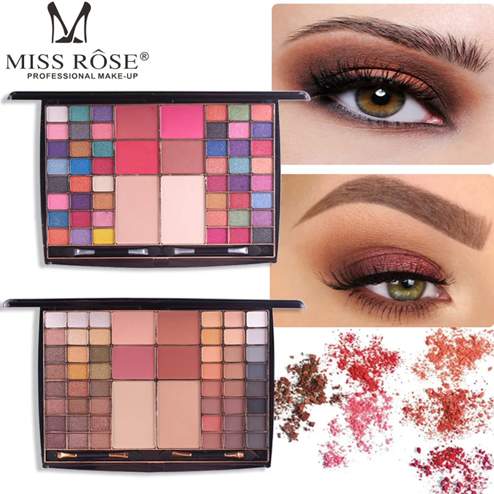 

Miss Rose Sexy Highlight Smoked Eyeshadow Palette Glamorous Shimmer Colors Eyeshadow Makeup Kit