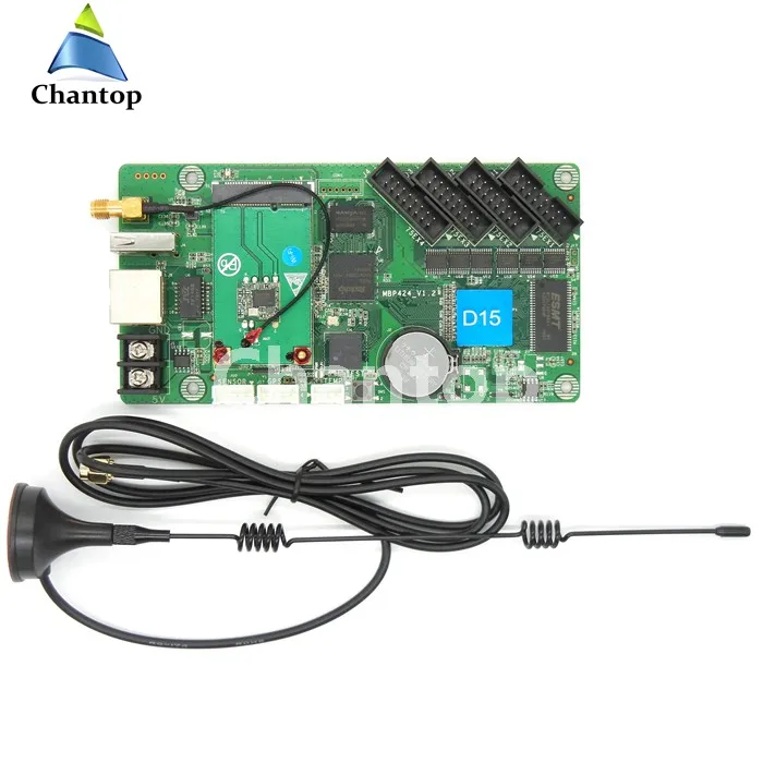HD-D15-F, wifi, асинхронный, полноцветный светодиодный, контрольная карта, видео, USB, светодиодный дисплей, контроллер 640*64 пикселей, 4* hub75E порта