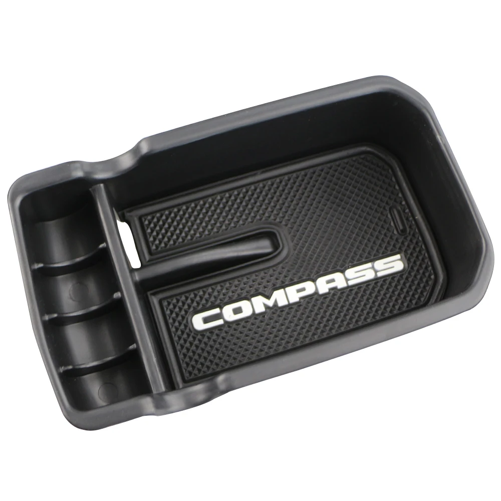 ABS автомобильный подлокотник ящик для хранения Контейнер для Jeep Compass органайзер для перчаток аксессуары для интерьера - Название цвета: White
