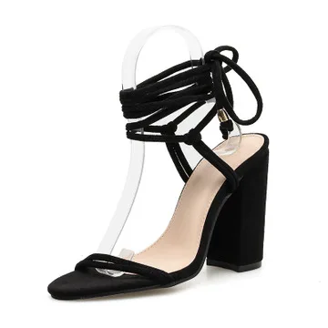 

Block Heels Sandals Straps Fashion Womens Shoes 2021 Suit Female Beige Chunky Luxury Girls Comfort Summer Black New
