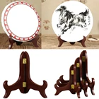 Деревянные подставки для тарелок 5678 дюймов, стойка для тарелок, фоторамка, держатель для фотоальбома, Многофункциональная подставка для дисплея