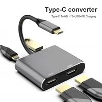 type c hub to dual 4k hdmi compatible usb 3 0 pd charge port usb c docking station adapter for macbook huawei mate20 samsung s8