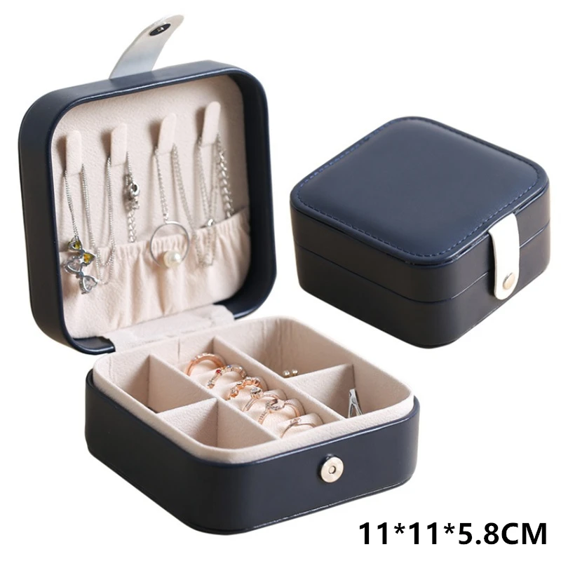 

XINSOM Portable Jewelry Packaging Display Box For Women Necklace Earrings Rings Jewelry Storage Box Small Casket Girls Gift BX73