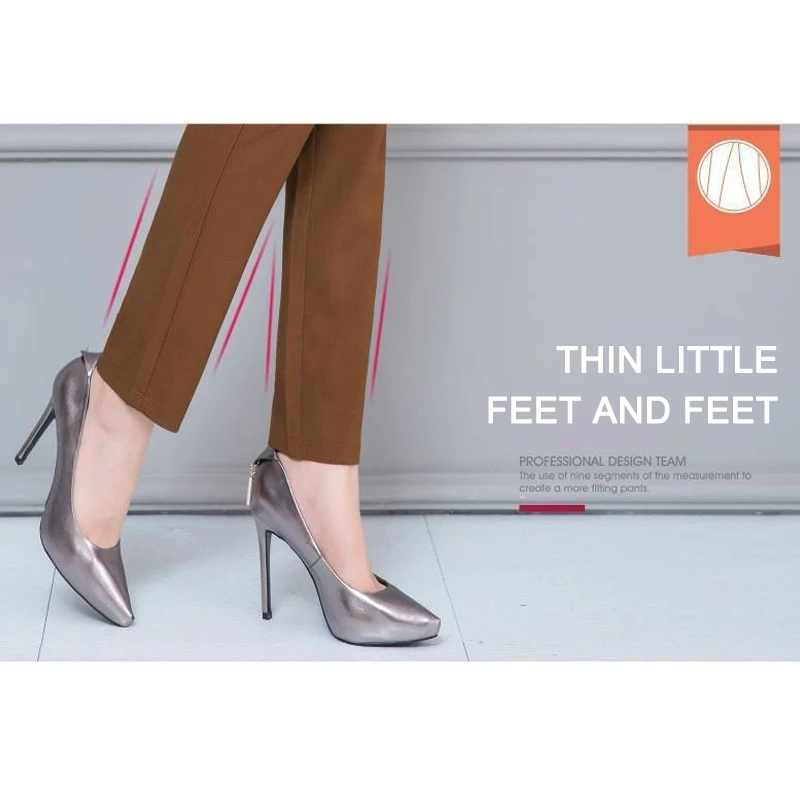 

Newly Women Autumn Pants Ankle Pants Female Slim Drape Casual Pants Comfortable and Smooth Trousers m99