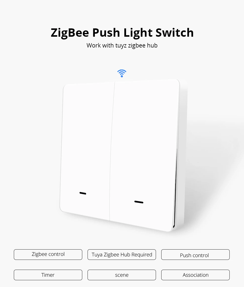 Cateyes ЕС 2 банды настенный выключатель Smart ZigBee 3,0 tuya ворота способ нулевой линии противопожарная проводка светильник дистанционного Управление Беспроводной ключ настенный выключатель